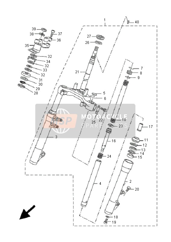 5B2F31250000, Coussinet,  Coulissan, Yamaha, 0